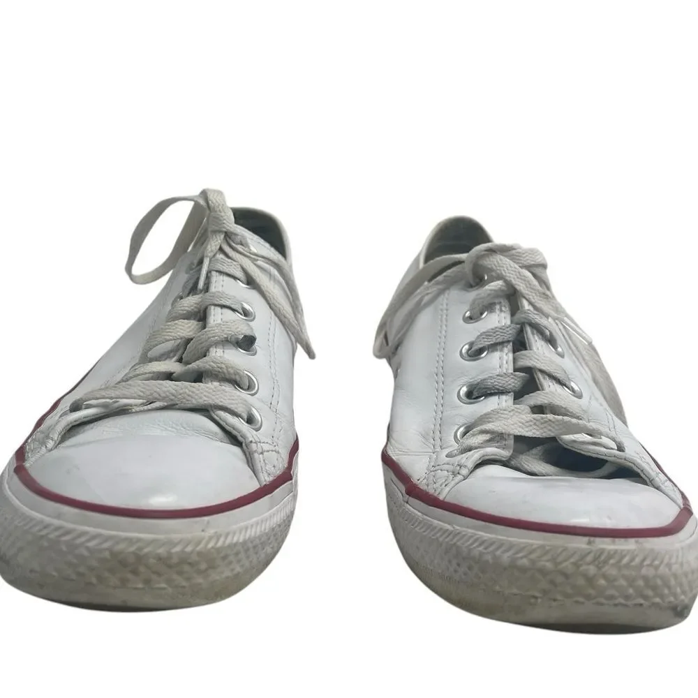 CONVERSE ALL STAR WHITE LEATHER SNEAKER MEN 7.5 WOMEN'S 9.5